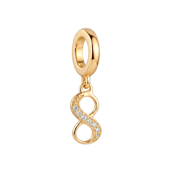 Christina Jewelry & Watches Eternity charm 6 mm i forgylt sølv